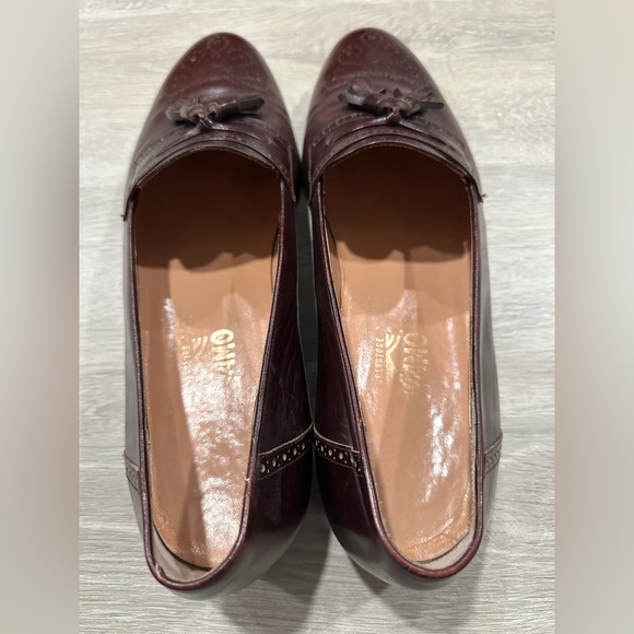 Salvatore Ferragamo Men\'s Tassel Loafers Dark Burgundy Leather main image 5